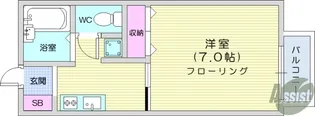 ル・クレール台原【1階】の間取り