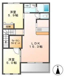 ディア ベルジュ【2階】の間取り
