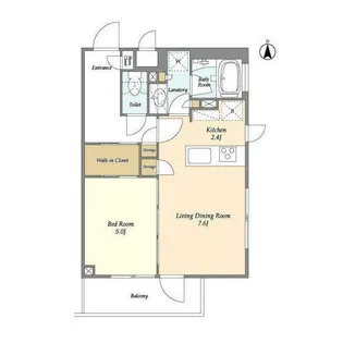 ラティエラ大森西【5階】の間取り