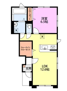 Kフラット【1階】の間取り