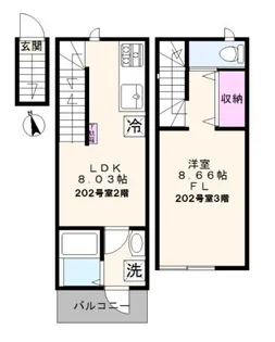 チャルテ西早稲田の間取り