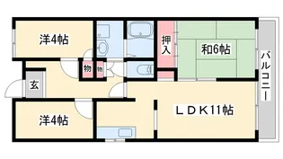 カサベルデ加古川【1階】の間取り