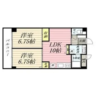 ガーデン山内3【1階】の間取り