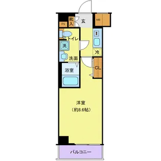ジェノヴィア中野島【1階】の間取り