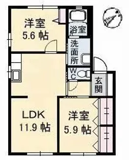 ディアス和田【1階】の間取り