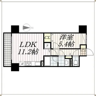 ウィルテラス千葉中央【5階】の間取り
