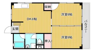 第三南風荘【1階】の間取り