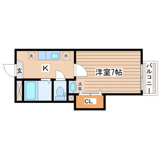 サクセス旭ヶ丘【1階】の間取り