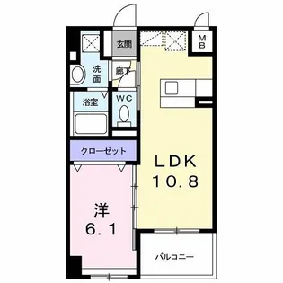 シュトラーレ八日町【4階】の間取り