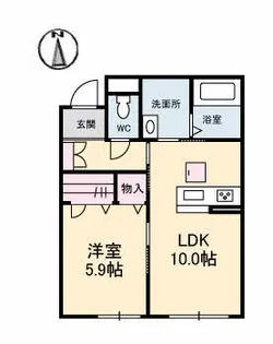 ヴィラ市久【1階】の間取り