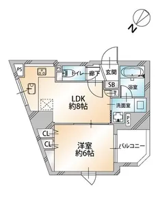 デュオ・スカーラ神楽坂【3階】の間取り