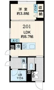 Fullea恵比寿 フレア恵比寿【1階】の間取り