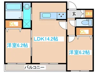 CORUSCANT TSUKISAMU【2階】の間取り