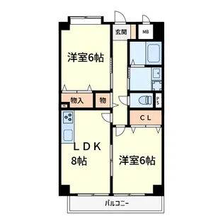 サンコート古曽部【3階】の間取り
