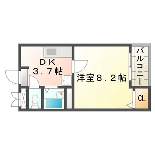 コンフォート宮本町【1階】の間取り
