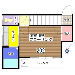 ゆりの木ハイツ【2階】の間取り