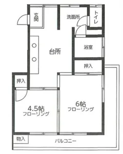 宝町山田アパート【2階】の間取り