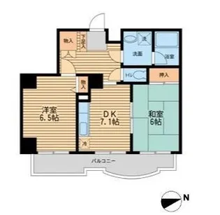 すずらん館【6階】の間取り