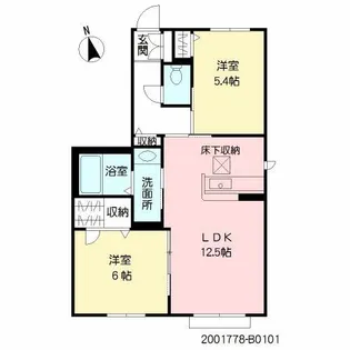 ヴィラ・シャーメゾン【1階】の間取り