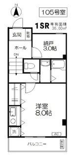 サンケー・E【1階】の間取り