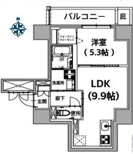 レジデンス王子山田屋【6階】の間取り