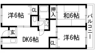 明青ハイツ宝塚【2階】の間取り