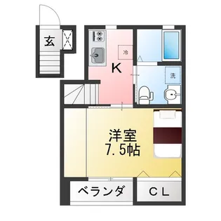 メゾンポート【2階】の間取り