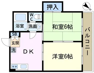 エミール三田【4階】の間取り