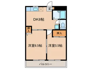 ベイウエスト殿町【1階】の間取り