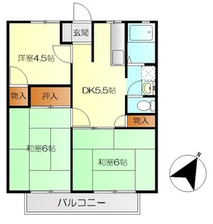 ガーデンフラット【1階】の間取り
