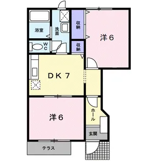 グリーンコーポ・A【1階】の間取り