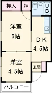 睦美マンション【3階】の間取り