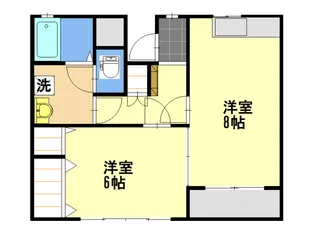 コーポハート【1階】の間取り