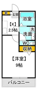 ブリーズ西古松【2階】の間取り