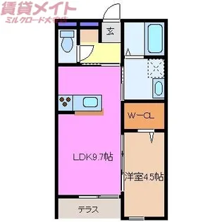 サマサン【1階】の間取り