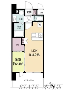 セレニテ阿波座ミラク【11階】の間取り