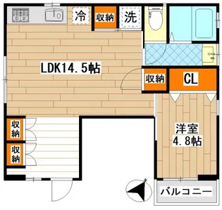 Hillock Stone Futakoshinchi【2階】の間取り