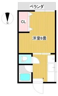 コーポ蜂【2階】の間取り