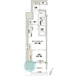クレストコート靱公園【9階】の間取り