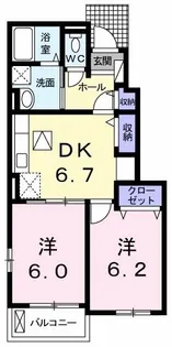プリムヴェール I【1階】の間取り