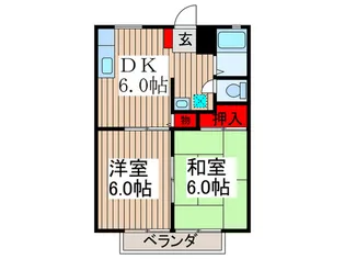 サンシティ志久B棟.【2階】の間取り