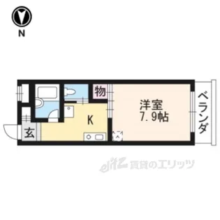 リバーパレス白川【4階】の間取り
