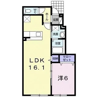 ブルーバード【1階】の間取り