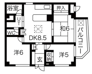 グレースハイツ野江【1階】の間取り