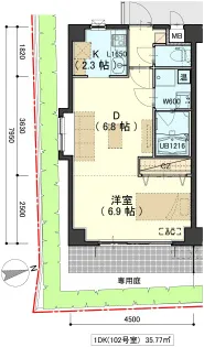 スワローヒルズMH【1階】の間取り
