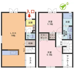 リヴィエール 2号棟【1階】の間取り