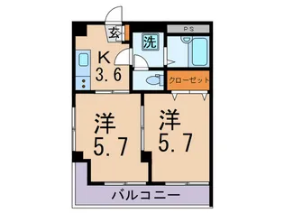 クレスト吉田【3階】の間取り