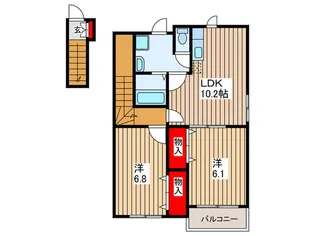 サンクレスト-ル吉岡Y【2階】の間取り
