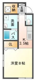 プラッツ・エール【1階】の間取り