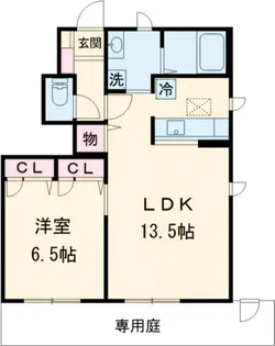 ボヌール【1階】の間取り